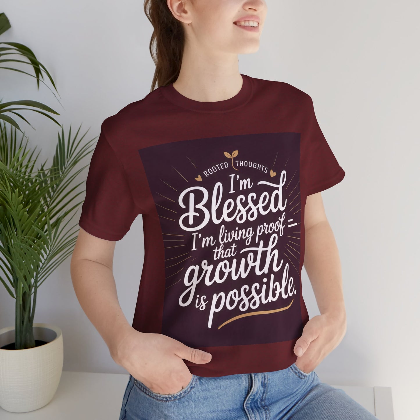 Unisex Growth Proof Tee - I'm Blessed, Inspirational Shirt, Motivational Gift, Spiritual Apparel, Positive Vibes, Everyday Wear