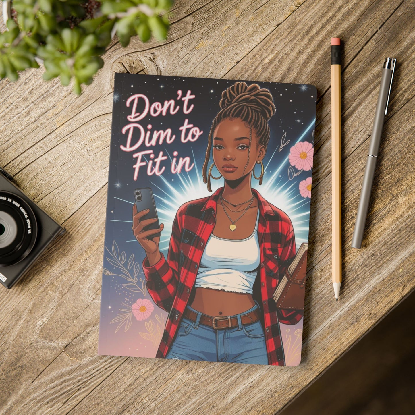 Empowering Softcover Journal, Motivational Notebook, Inspirational Gift, Artistic Journal, Fashionable Stationery for Teen girls