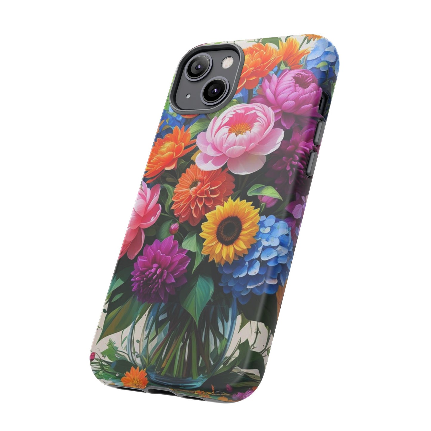 Floral Phone Case - Vibrant Flower Design, Tough Phone Cover, Gift for Her, Floral Accessories, Summer Vibes, Trendy Tech Decor