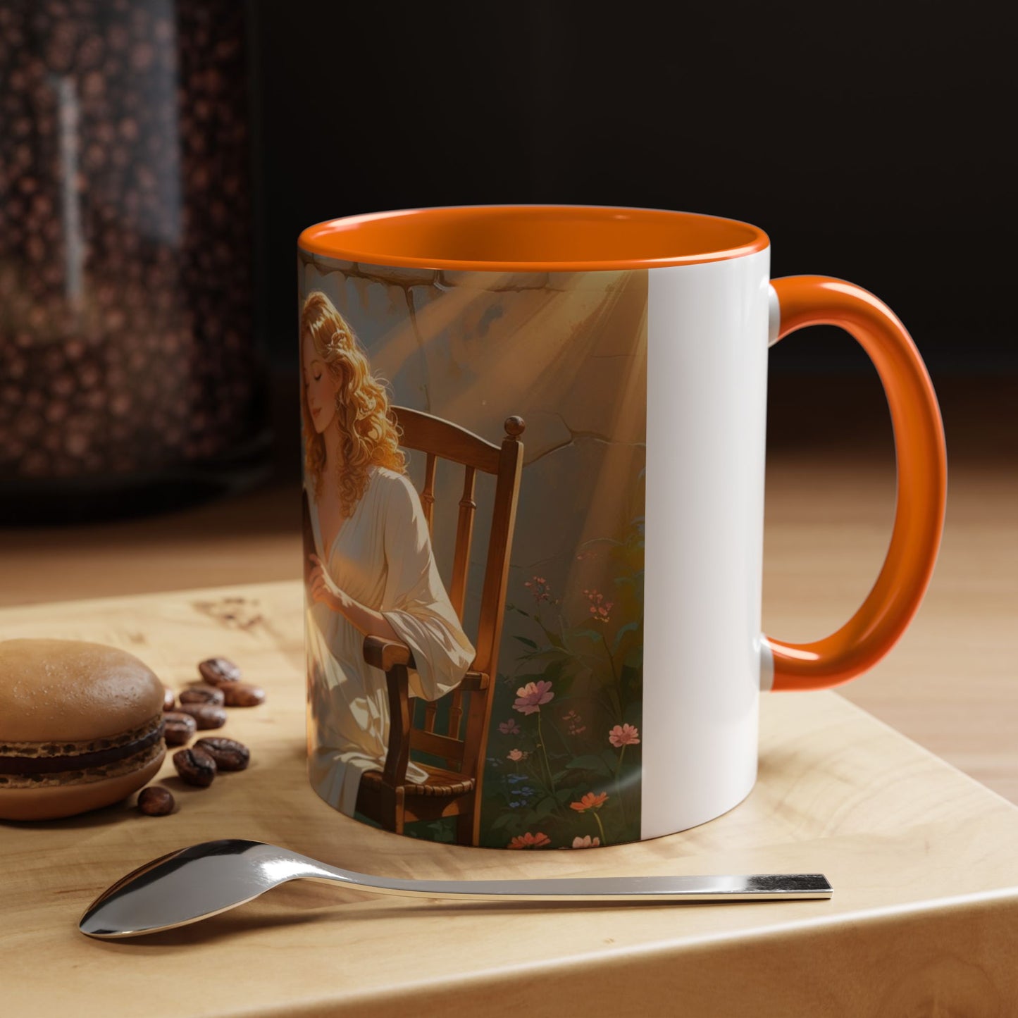 Accent Coffee Mug with Inspirational Design, Cozy Gift for Readers, Perfect for Relaxation, Home Decor, Warm Beverage Lover