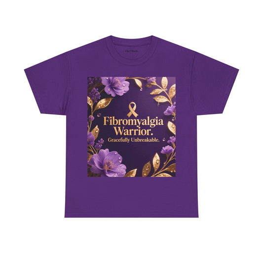 Fibromyalgia Warrior T-Shirt — Purple Ribbon Awareness Tee