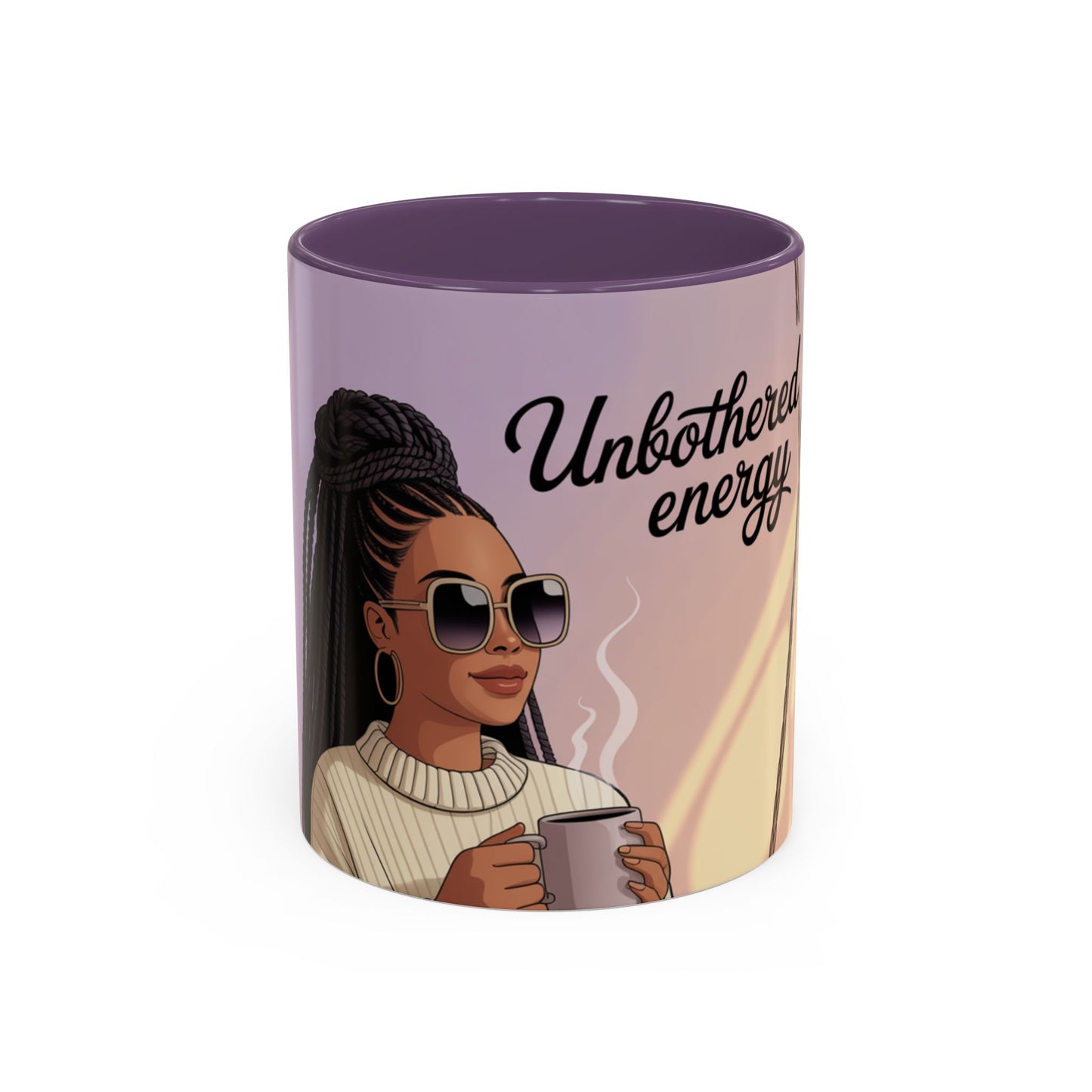 Chic Coffee Mug with Unbothered Energy Design, Trendy Mug for Coffee Lovers, Gift for Friends, Inspirational Mug, Everyday Use