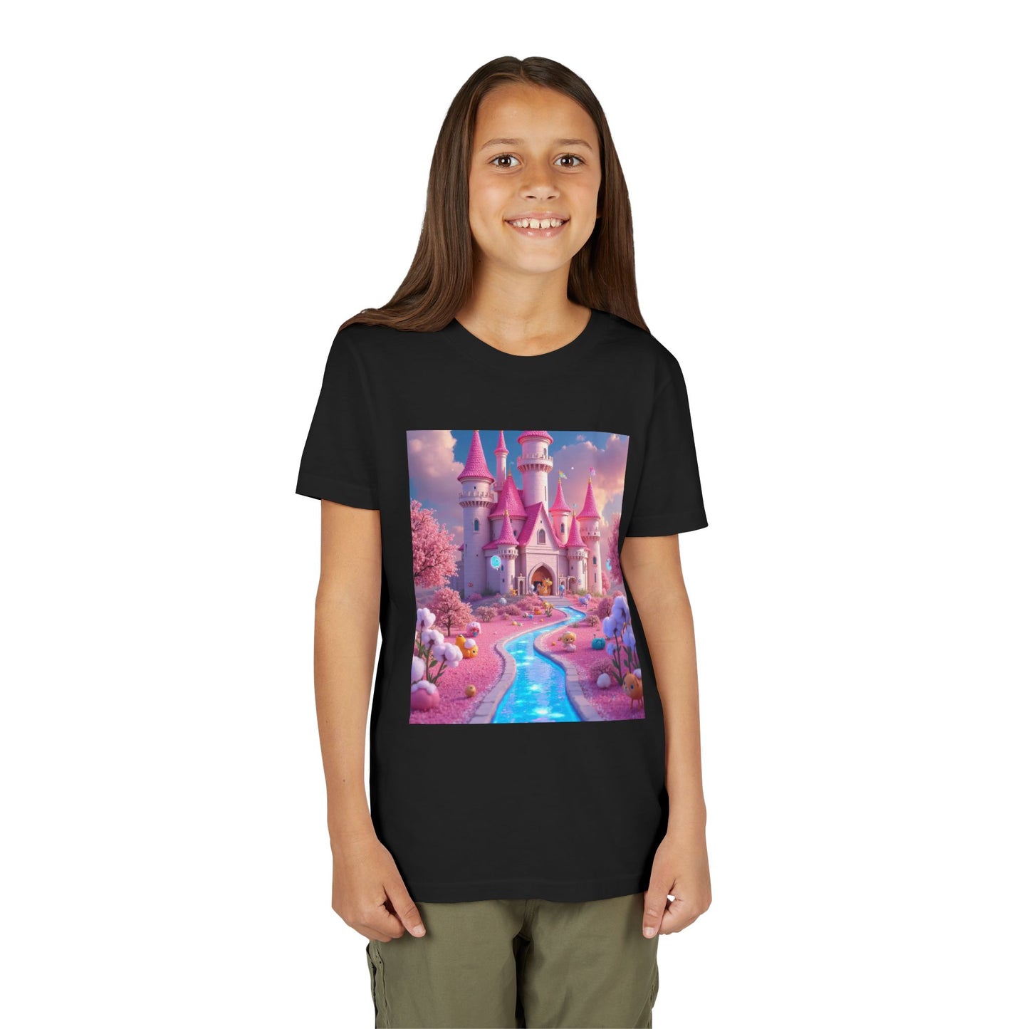 Whimsical Castle Youth Tee, Kids Shirt, Fairy Tale T-Shirt, Magical Kids Apparel, Dreamy Tee, Birthday Gift for Girls