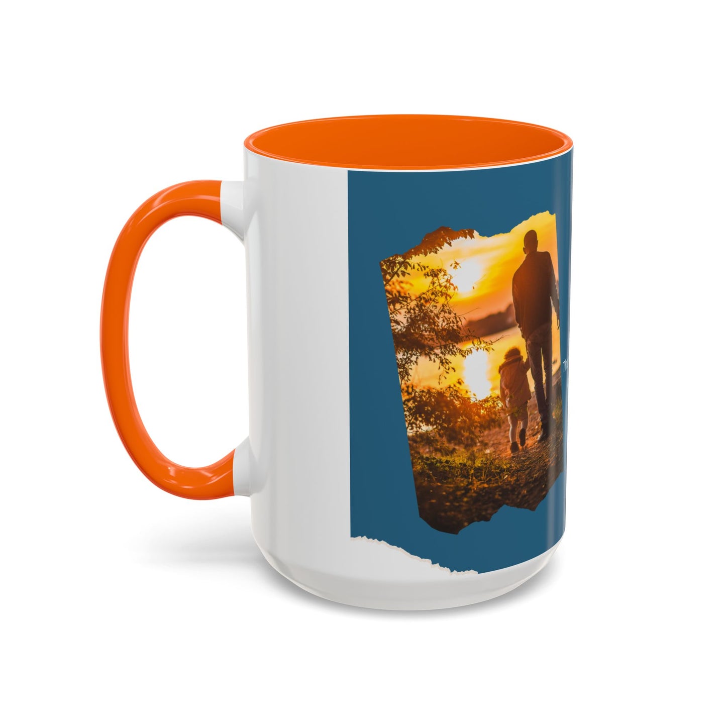 Dad's Love Accent Coffee Mug, Inspirational Dad Mug, Father's Day Gift, Personalized Coffee Cup, Unique Gift for Dad, Family Reminder