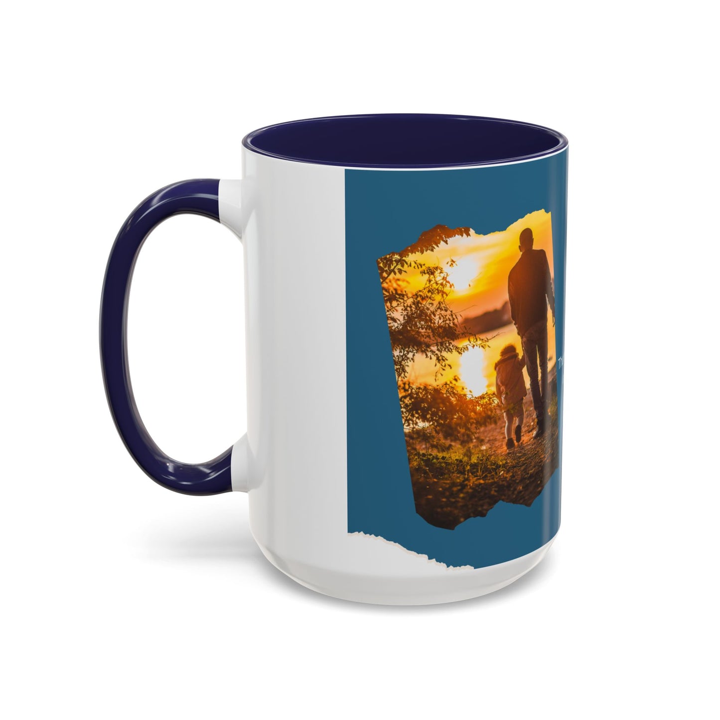 Dad's Love Accent Coffee Mug, Inspirational Dad Mug, Father's Day Gift, Personalized Coffee Cup, Unique Gift for Dad, Family Reminder