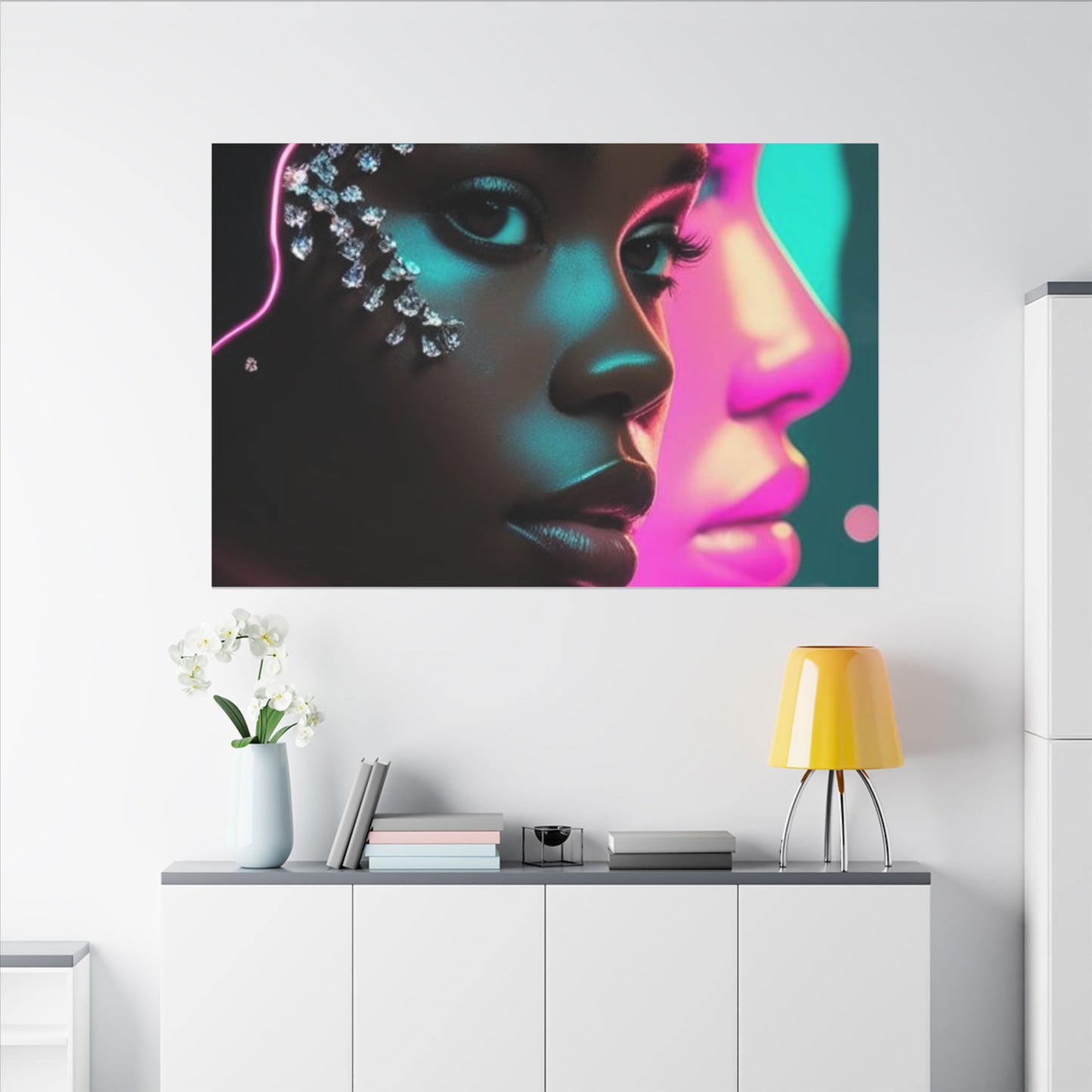 Vibrant Art Canvas Print, Wall Decor, Home Office Art, Unique Gift, Modern Design, Colorful Wall Hanging