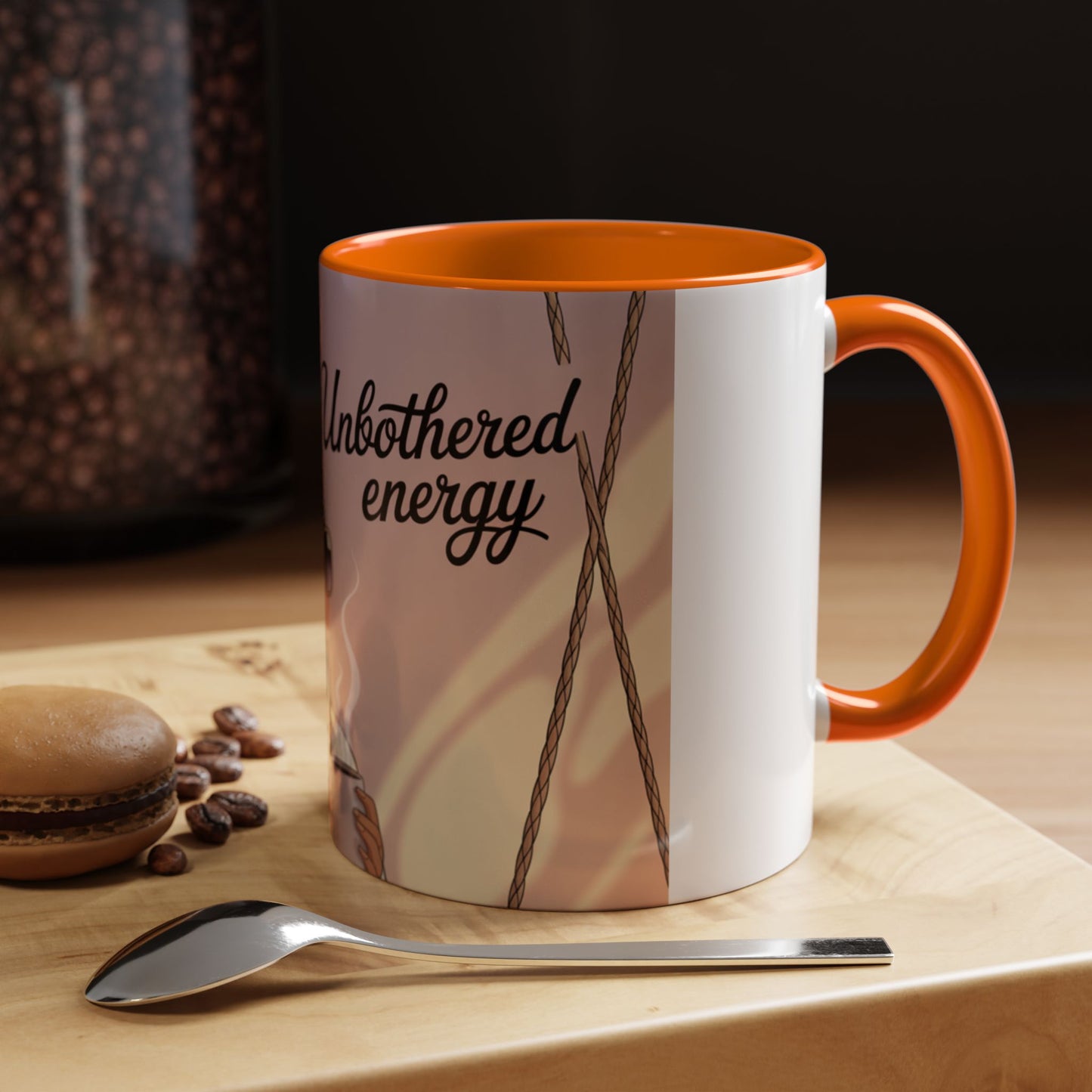 Chic Coffee Mug with Unbothered Energy Design, Trendy Mug for Coffee Lovers, Gift for Friends, Inspirational Mug, Everyday Use