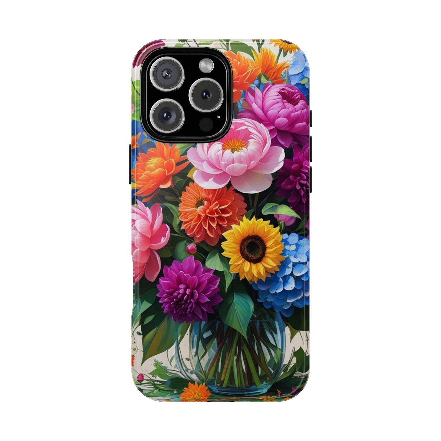 Floral Phone Case - Vibrant Flower Design, Tough Phone Cover, Gift for Her, Floral Accessories, Summer Vibes, Trendy Tech Decor