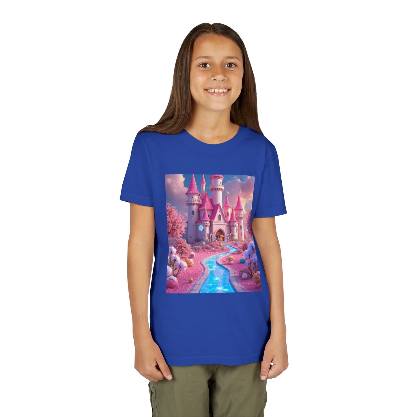 Whimsical Castle Youth Tee, Kids Shirt, Fairy Tale T-Shirt, Magical Kids Apparel, Dreamy Tee, Birthday Gift for Girls