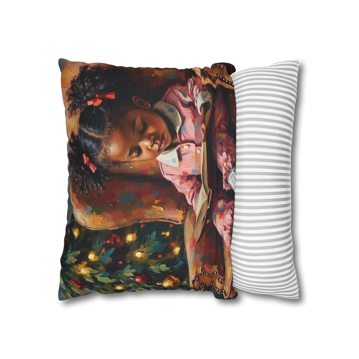 Cozy Holiday Pillowcase, Kids Room Decor, Seasonal Gift, Cute Pillow Cover, Christmas Home Accent, Relaxing Atmosphere