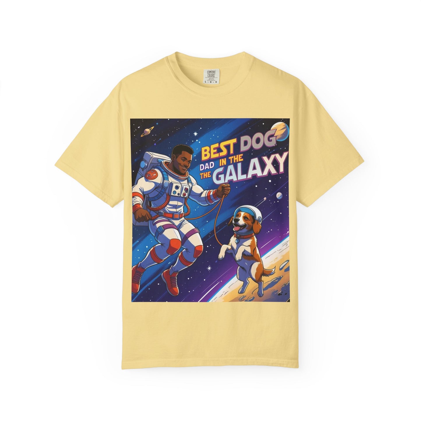 Best Dog Dad in the Galaxy T-Shirt, Unisex Space-Themed Tee, Dog Lover Gift, Father's Day Shirt, Gift for Dog Dads, Galaxy Graphic Tee