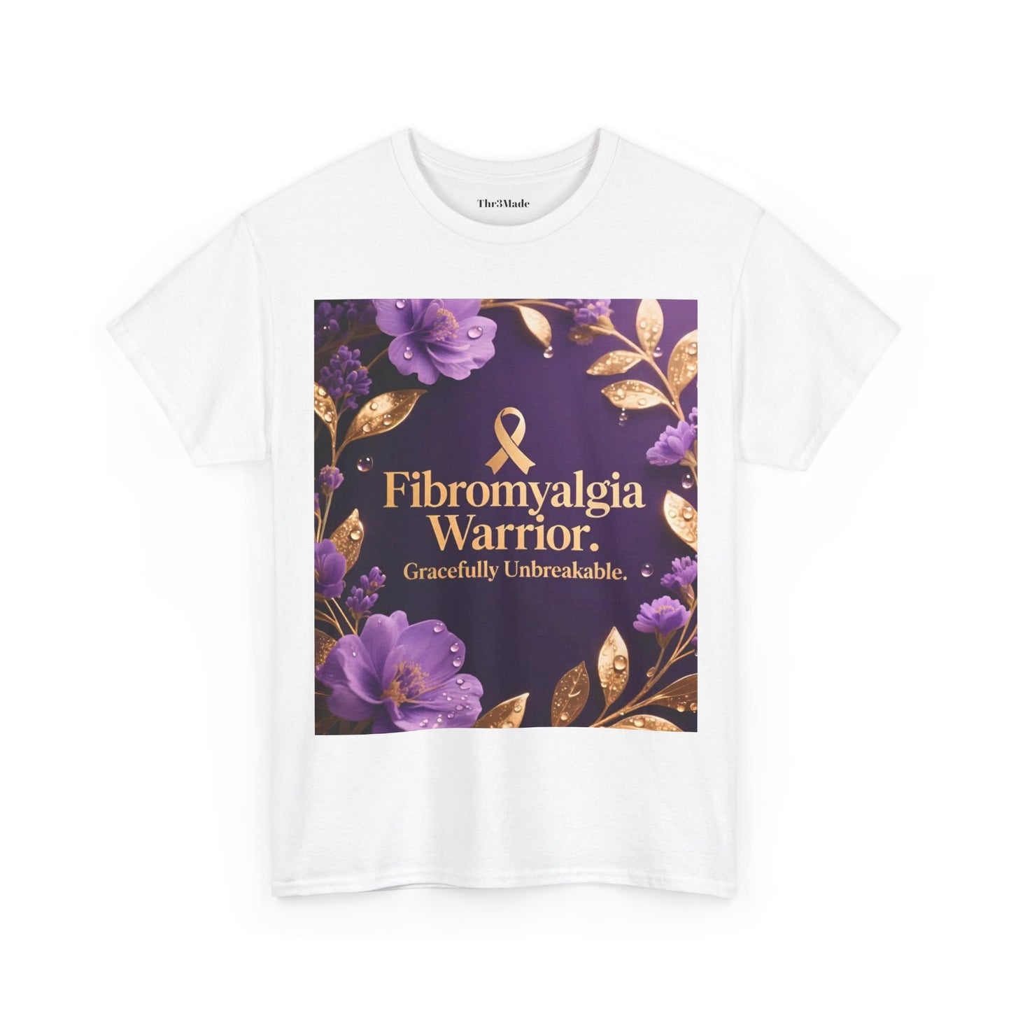 Fibromyalgia Warrior T-Shirt — Purple Ribbon Awareness Tee