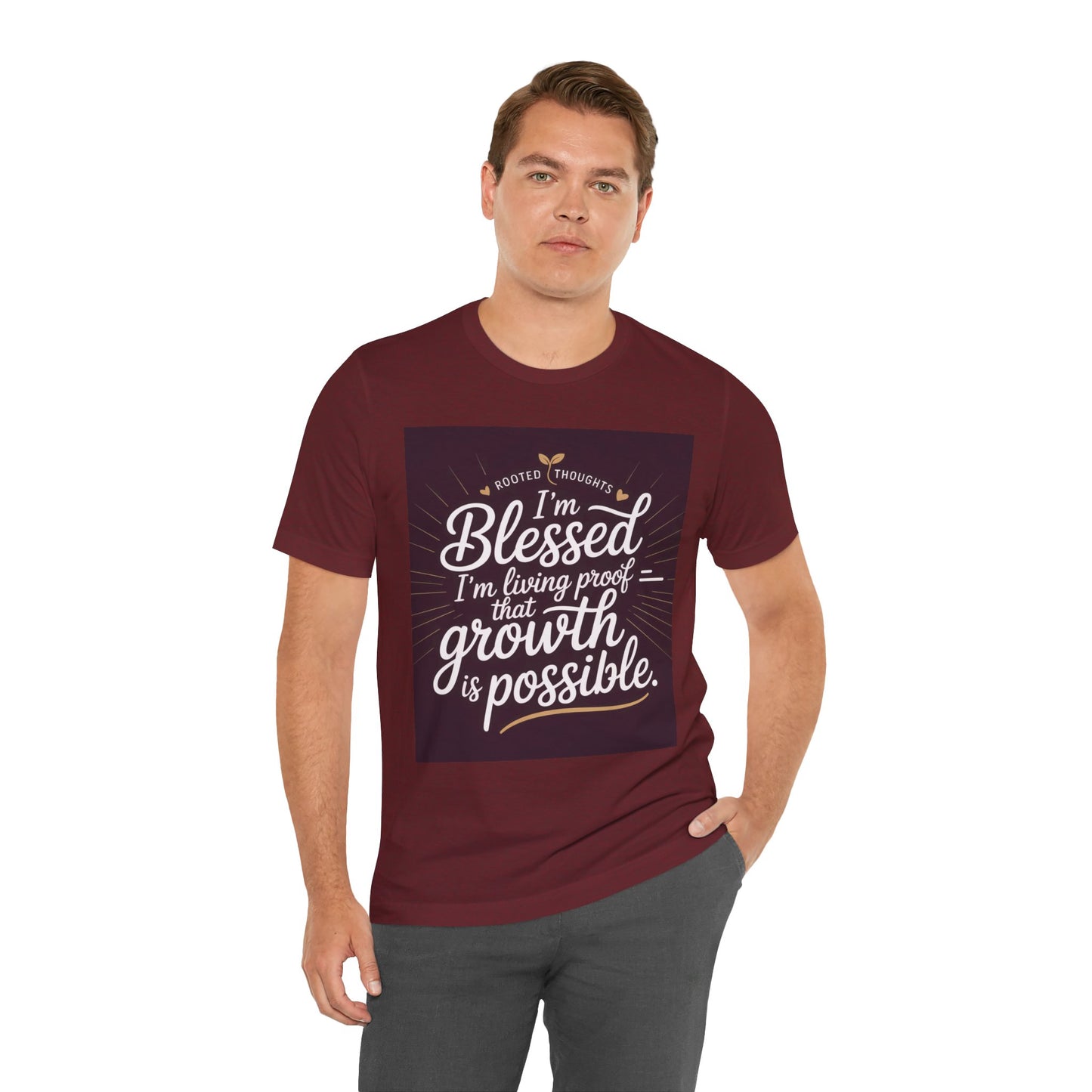 Unisex Growth Proof Tee - I'm Blessed, Inspirational Shirt, Motivational Gift, Spiritual Apparel, Positive Vibes, Everyday Wear