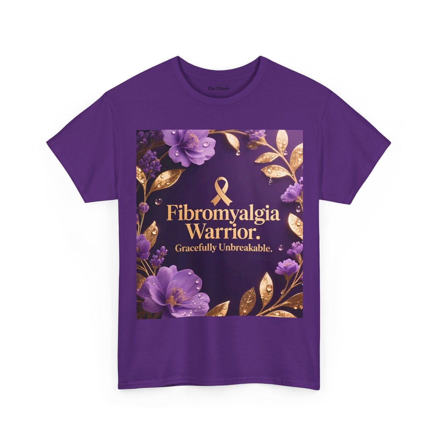 Fibromyalgia Warrior T-Shirt — Purple Ribbon Awareness Tee