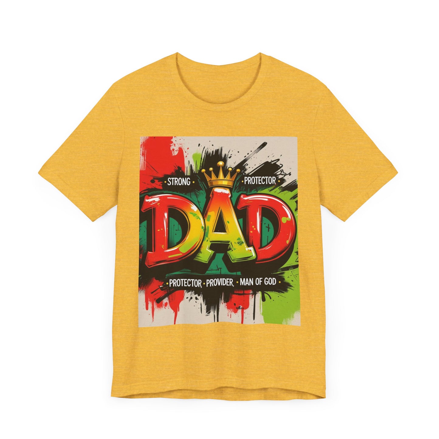 Strong Protector Dad Tee, Father's Day Gift, Dad T-Shirt, Spiritual Dad Shirt, Family Streetwear, Casual Gift for Him