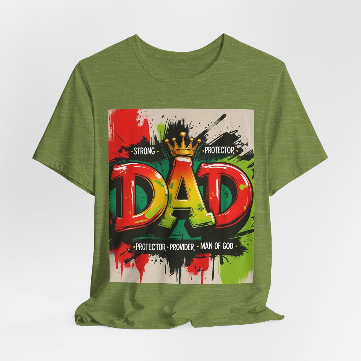 Strong Protector Dad Tee, Father's Day Gift, Dad T-Shirt, Spiritual Dad Shirt, Family Streetwear, Casual Gift for Him