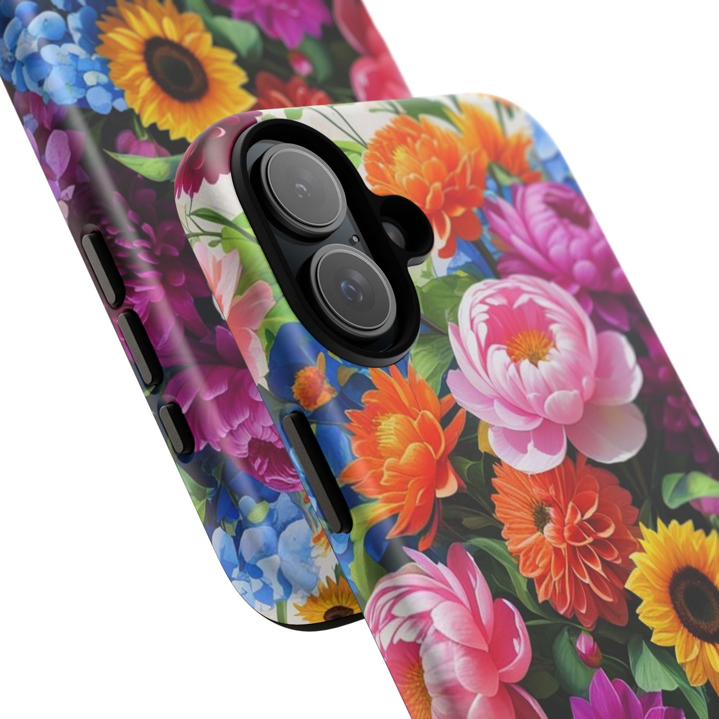 Floral Phone Case - Vibrant Flower Design, Tough Phone Cover, Gift for Her, Floral Accessories, Summer Vibes, Trendy Tech Decor