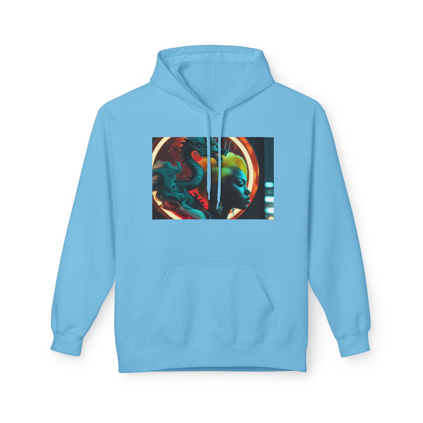 Colorful Graphic Unisex Fleece Hoodie, Cozy Layering Piece, Perfect for Casual Days, Gifts for Friends, Streetwear Essentials