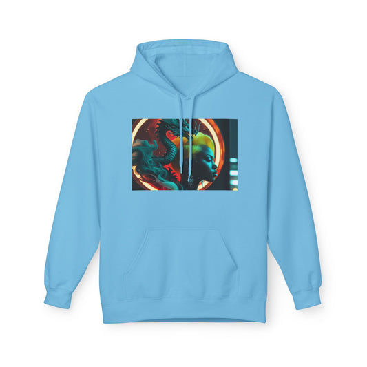 Colorful Graphic Unisex Fleece Hoodie, Cozy Layering Piece, Perfect for Casual Days, Gifts for Friends, Streetwear Essentials