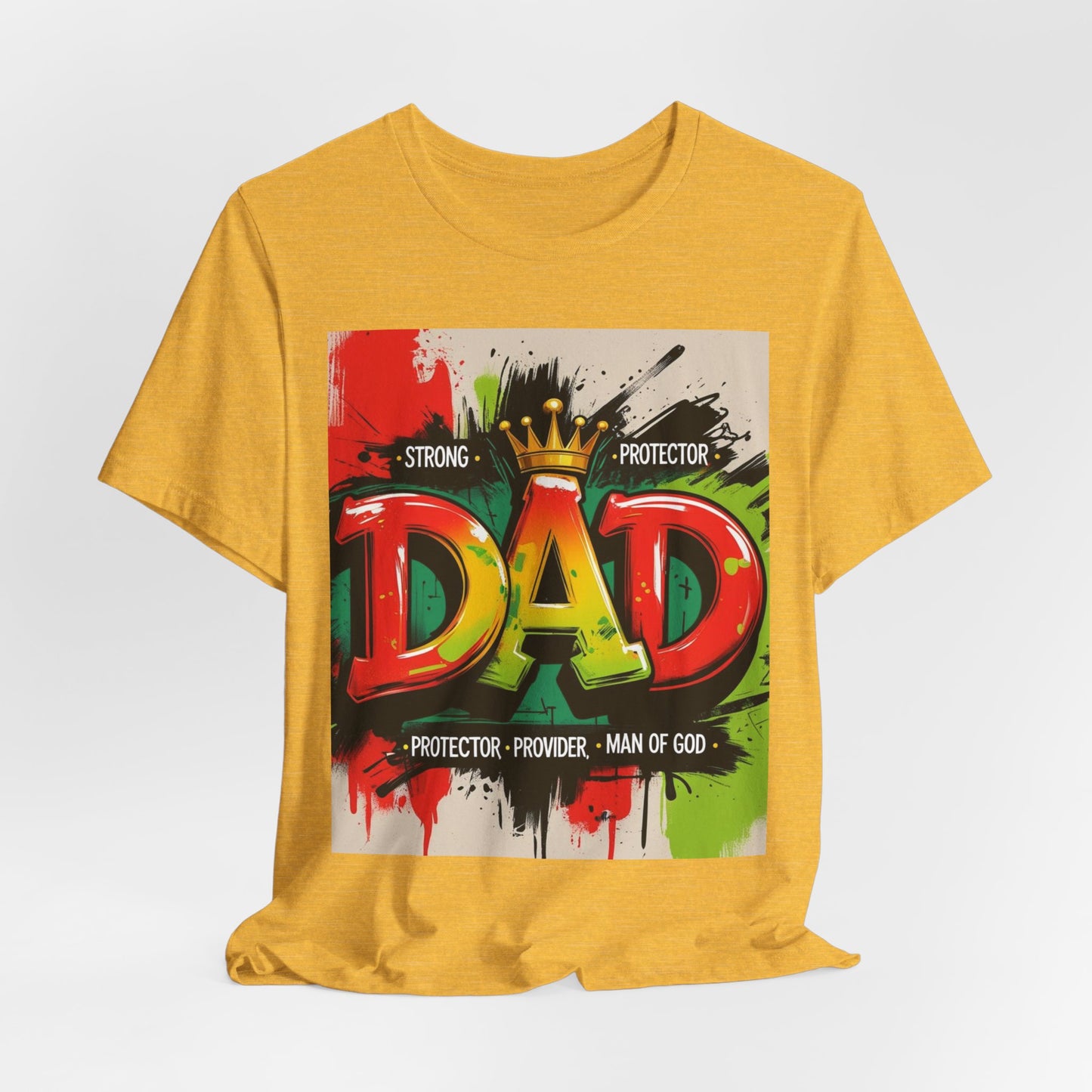 Strong Protector Dad Tee, Father's Day Gift, Dad T-Shirt, Spiritual Dad Shirt, Family Streetwear, Casual Gift for Him