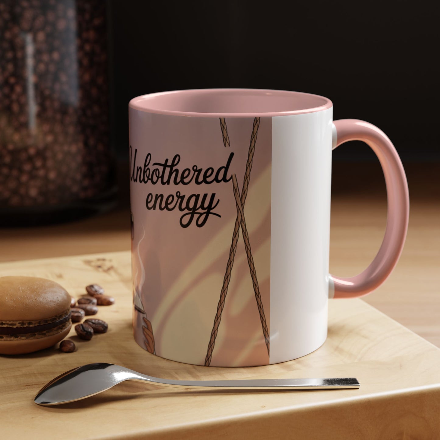 Chic Coffee Mug with Unbothered Energy Design, Trendy Mug for Coffee Lovers, Gift for Friends, Inspirational Mug, Everyday Use