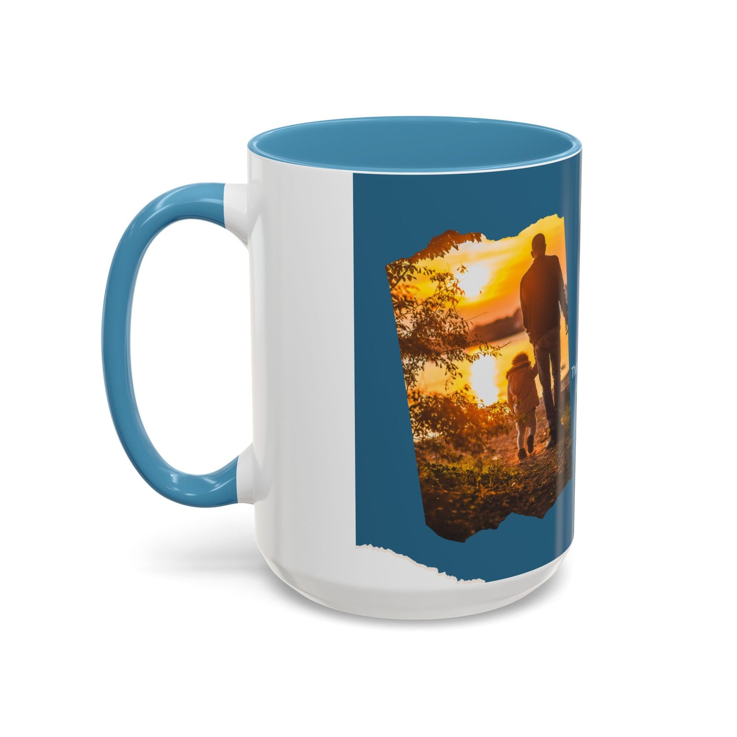 Dad's Love Accent Coffee Mug, Inspirational Dad Mug, Father's Day Gift, Personalized Coffee Cup, Unique Gift for Dad, Family Reminder