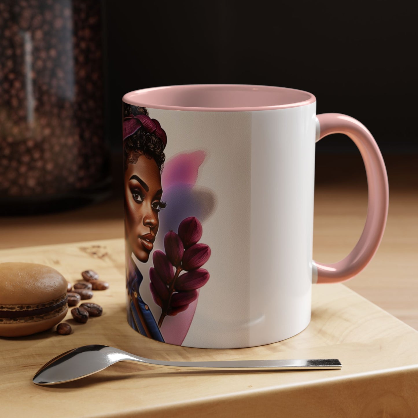 Bold Afrocentric Coffee Mug - Empowering Art for Daily Inspiration, Gift for Her, Doodle Mug, Office Decor, Unique Kitchenware