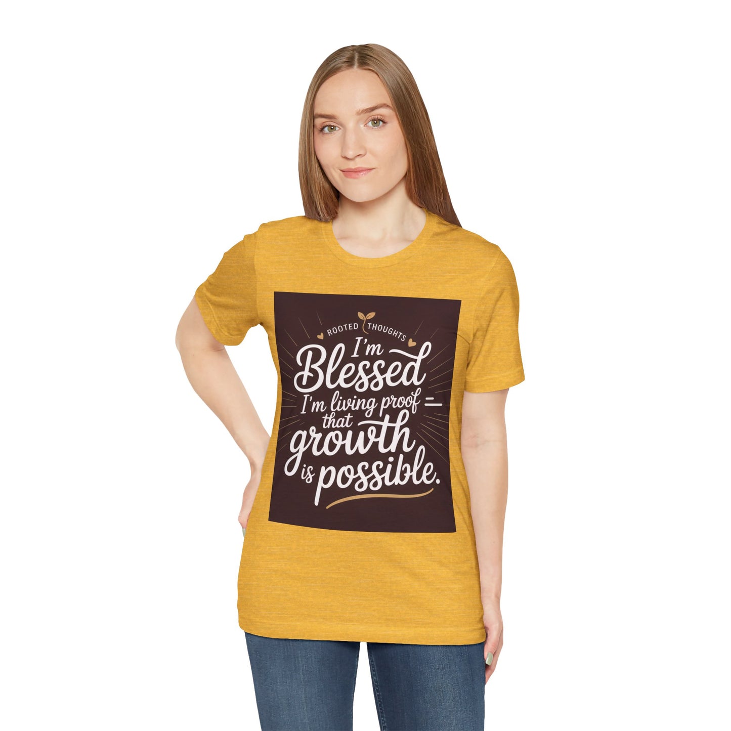 Unisex Growth Proof Tee - I'm Blessed, Inspirational Shirt, Motivational Gift, Spiritual Apparel, Positive Vibes, Everyday Wear