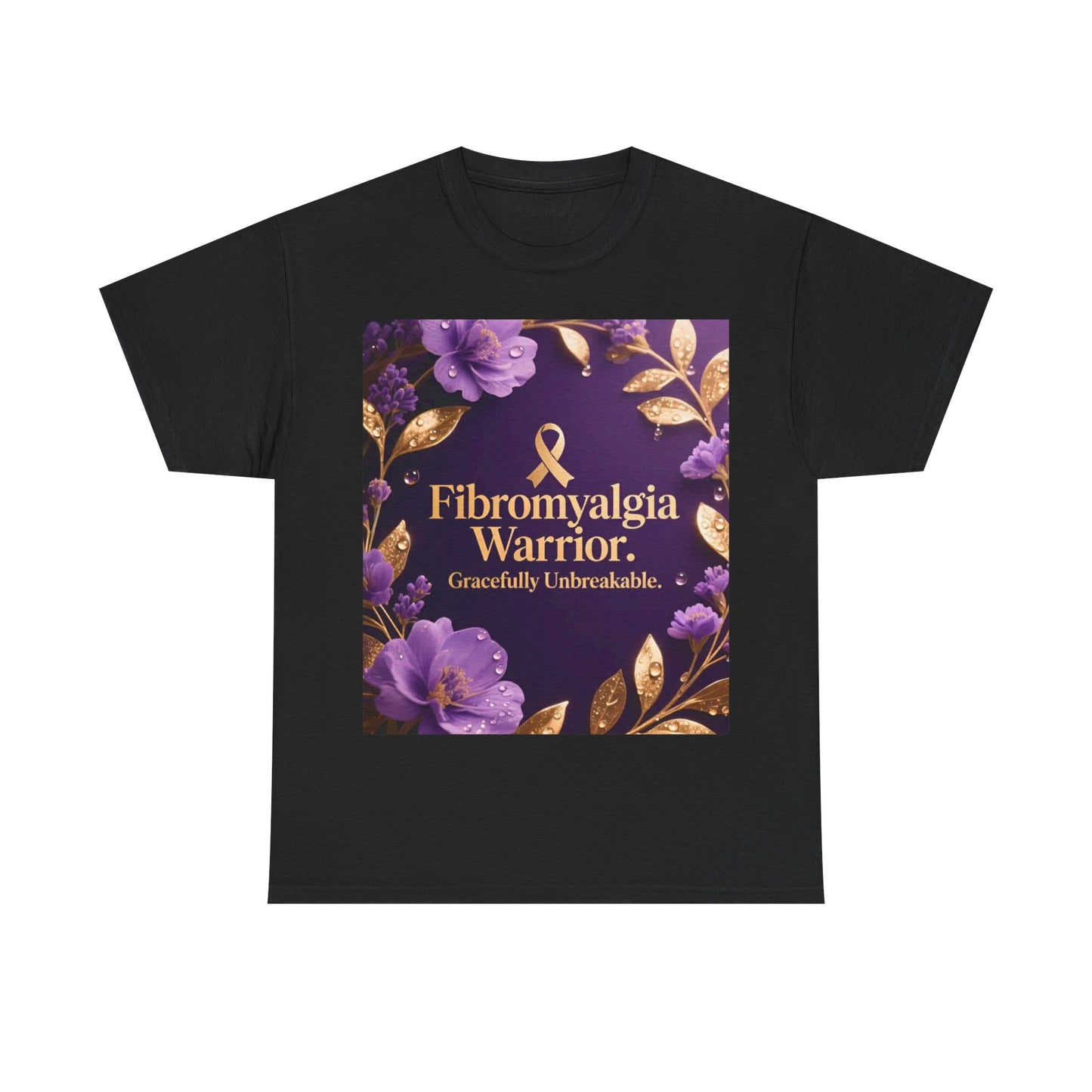 Fibromyalgia Warrior T-Shirt — Purple Ribbon Awareness Tee