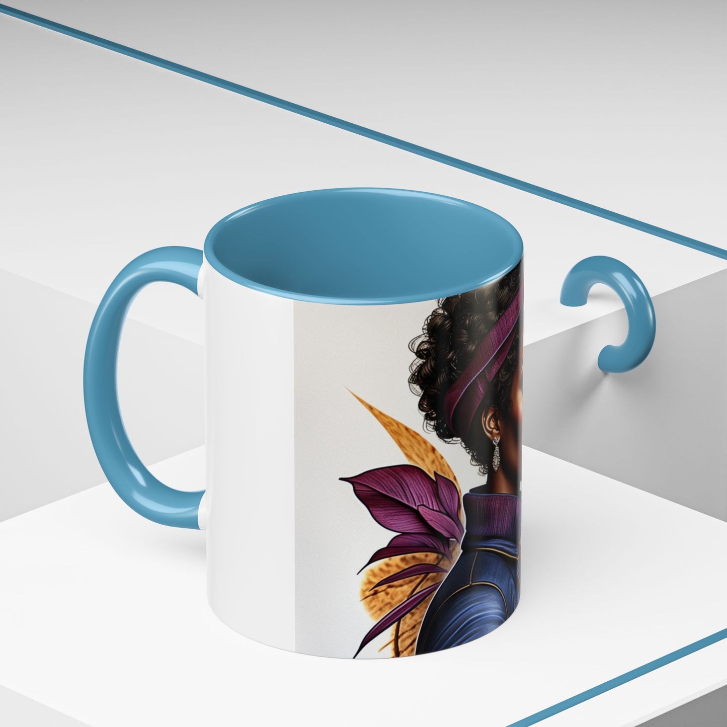 Bold Afrocentric Coffee Mug - Empowering Art for Daily Inspiration, Gift for Her, Doodle Mug, Office Decor, Unique Kitchenware