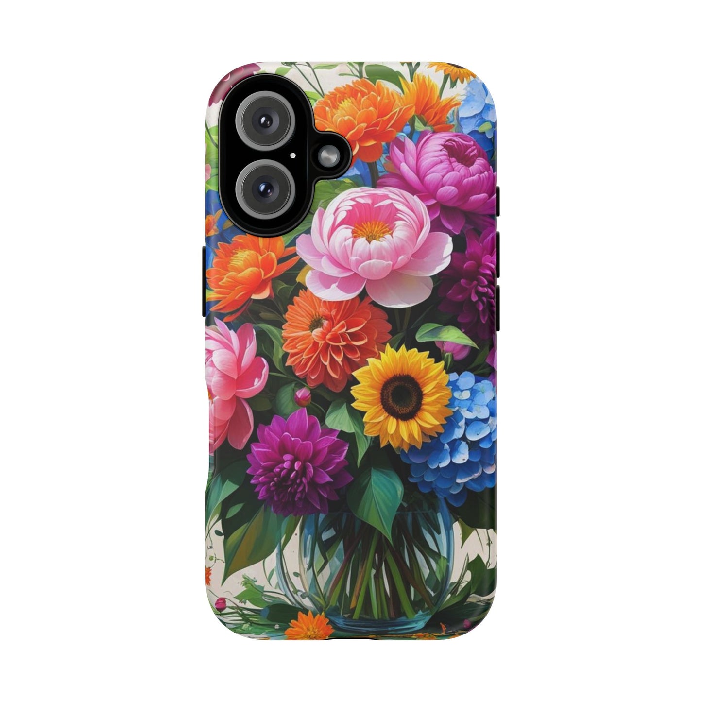 Floral Phone Case - Vibrant Flower Design, Tough Phone Cover, Gift for Her, Floral Accessories, Summer Vibes, Trendy Tech Decor