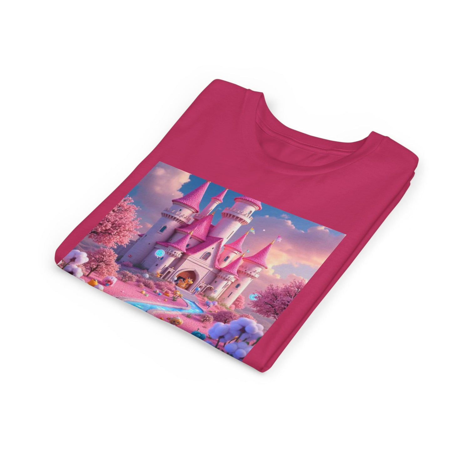 Whimsical Castle Youth Tee, Kids Shirt, Fairy Tale T-Shirt, Magical Kids Apparel, Dreamy Tee, Birthday Gift for Girls