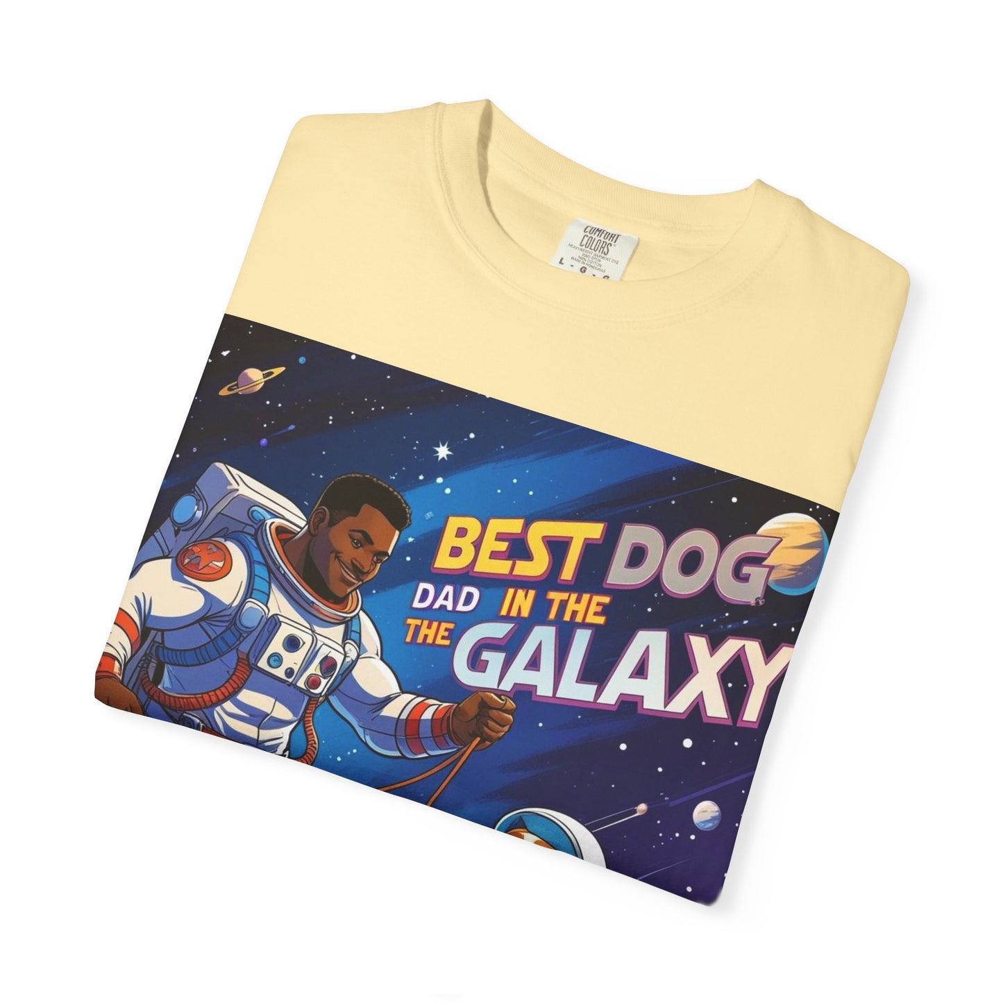 Best Dog Dad in the Galaxy T-Shirt, Unisex Space-Themed Tee, Dog Lover Gift, Father's Day Shirt, Gift for Dog Dads, Galaxy Graphic Tee