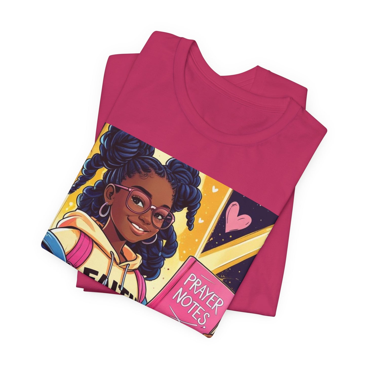 Faith Over Fear Unisex Tee - Empowering Graphic Shirt for Positivity, Inspirational Gift, Youth Apparel, Prayer Notes Design, Teen, Women