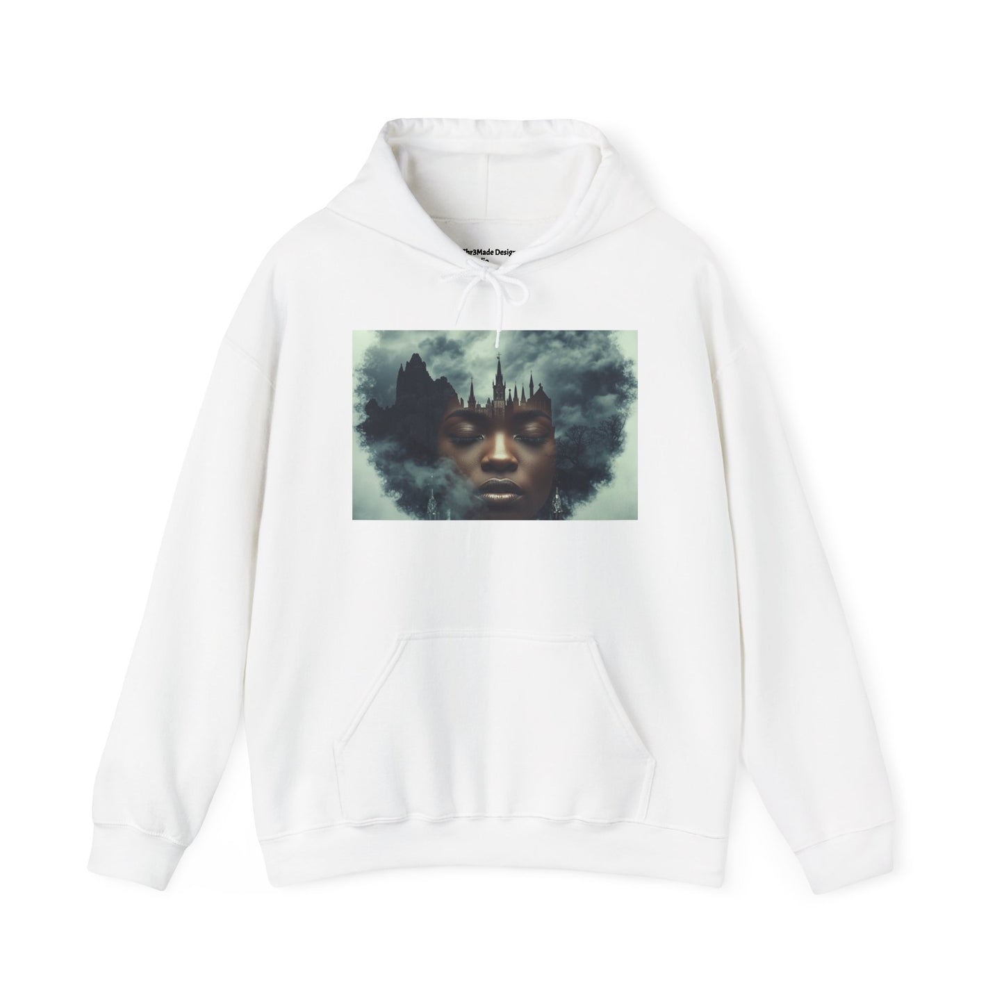 Whimsical Artistic Hoodie, Graphic Sweatshirt, Unisex Cozy Wear, Gift for Art Lovers, Casual Outfit, Cloud Art Design