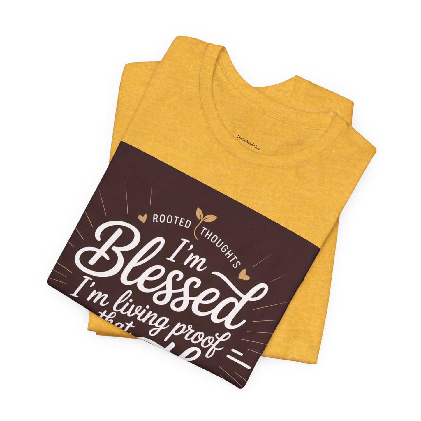 Unisex Growth Proof Tee - I'm Blessed, Inspirational Shirt, Motivational Gift, Spiritual Apparel, Positive Vibes, Everyday Wear