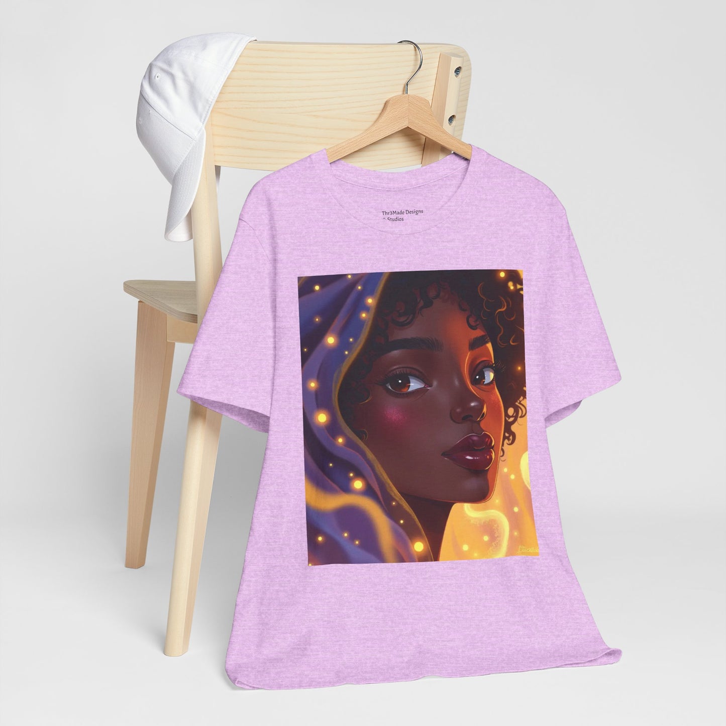 Magic Glow Art Tee, Unisex Short Sleeve Shirt, Artistic Graphic T-Shirt, Boho Style Tee, Casual Wear, Gift for Art Lovers