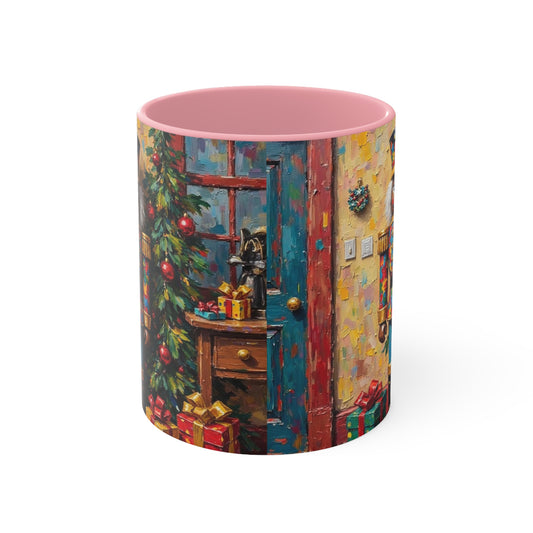 Christmas Nutcracker Accent Mug, Holiday Coffee Cup, Festive Drinkware, Seasonal Gift, Winter Home Decor