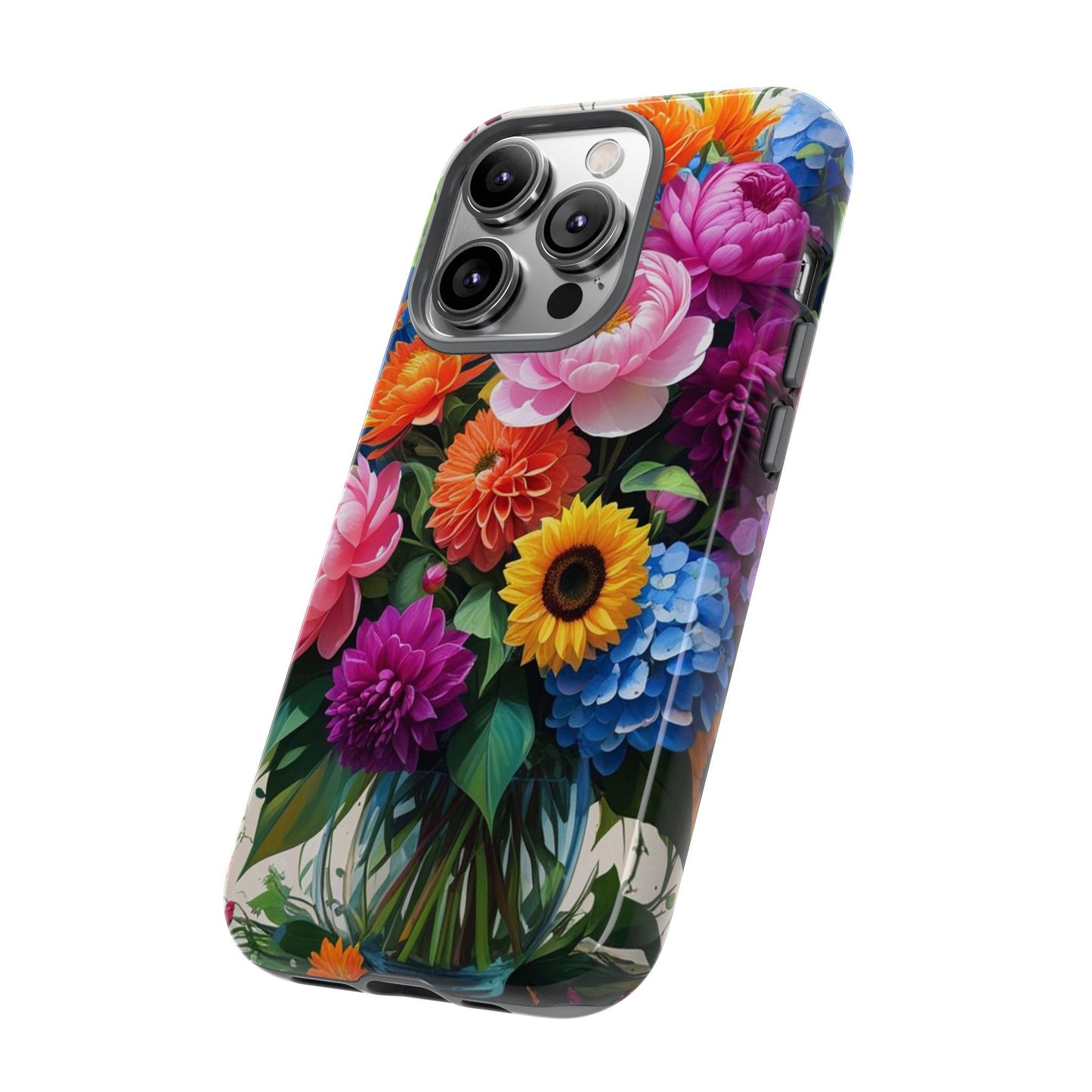 Floral Phone Case - Vibrant Flower Design, Tough Phone Cover, Gift for Her, Floral Accessories, Summer Vibes, Trendy Tech Decor