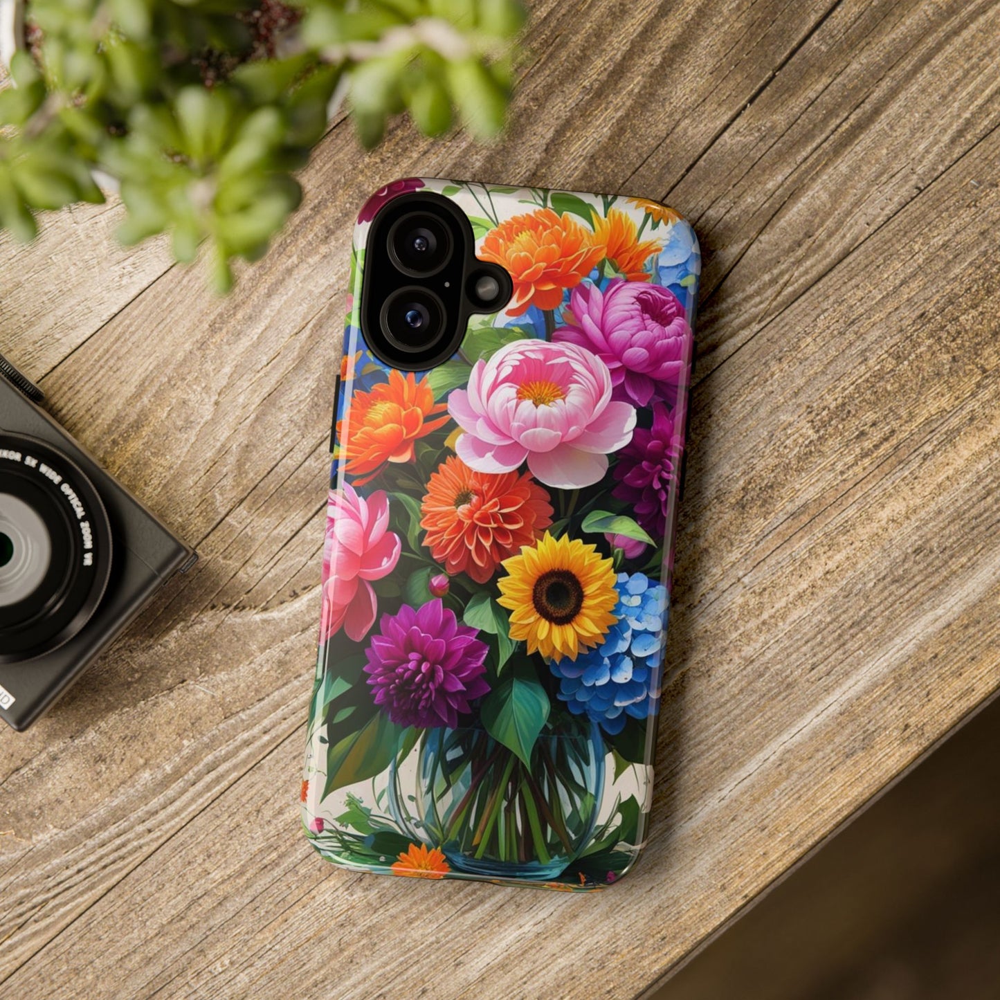 Floral Phone Case - Vibrant Flower Design, Tough Phone Cover, Gift for Her, Floral Accessories, Summer Vibes, Trendy Tech Decor