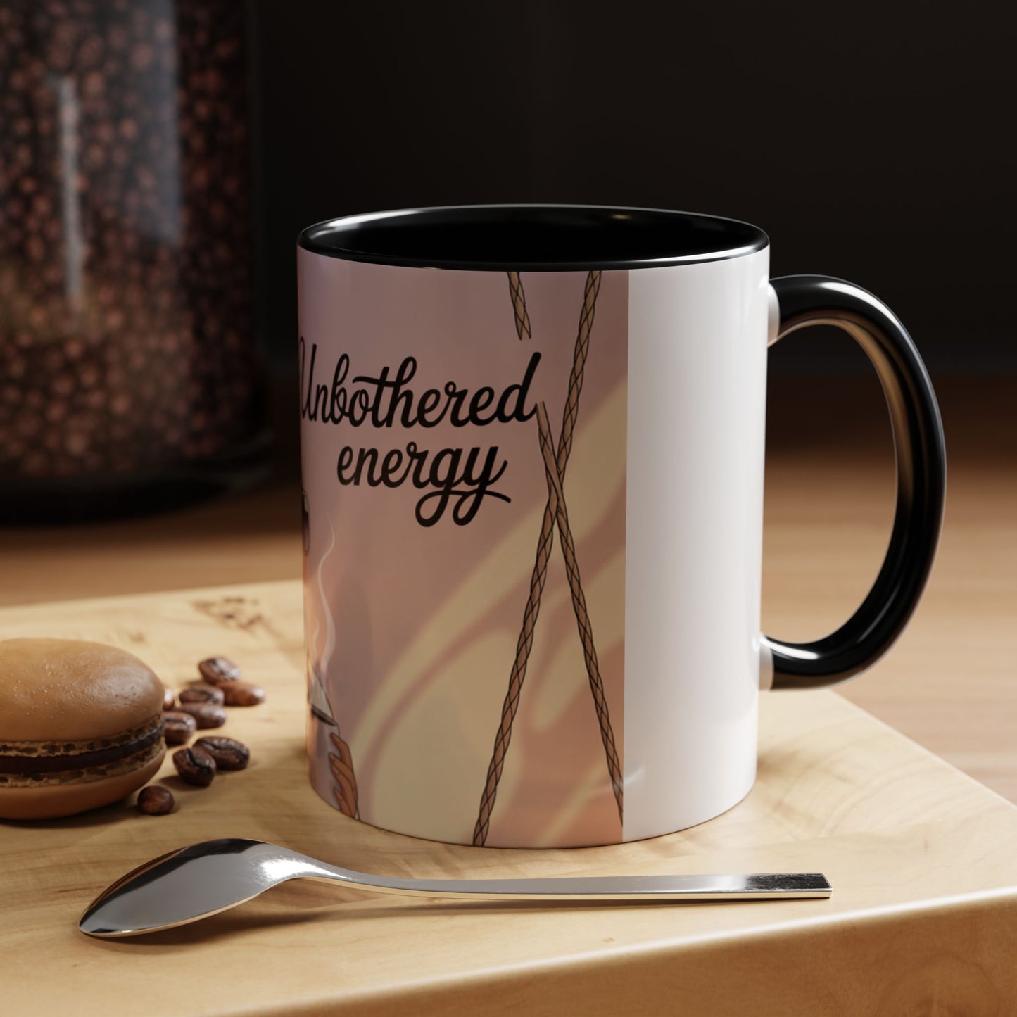 Chic Coffee Mug with Unbothered Energy Design, Trendy Mug for Coffee Lovers, Gift for Friends, Inspirational Mug, Everyday Use