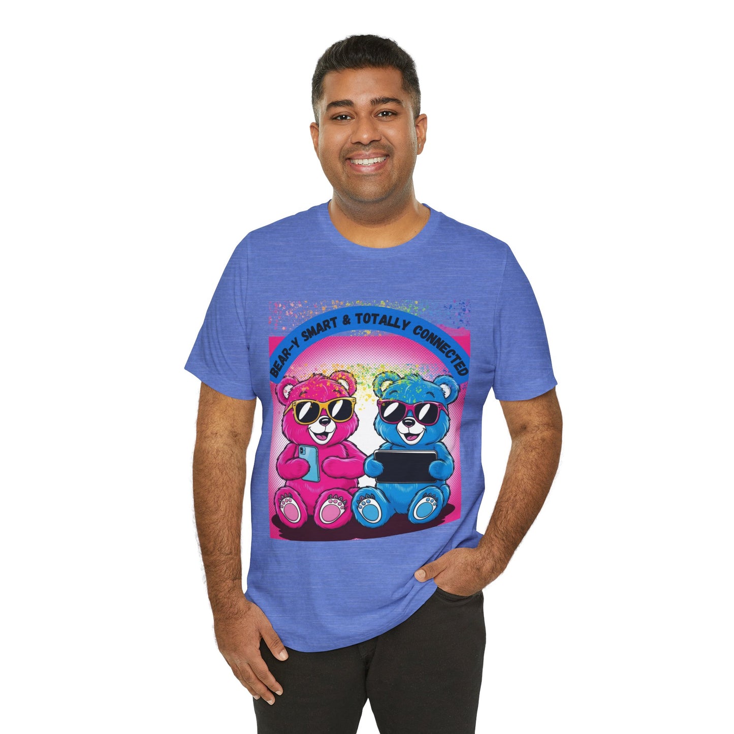 Cool Bear Graphic Tee ,Fun & Smart Unisex Short Sleeve Shirt