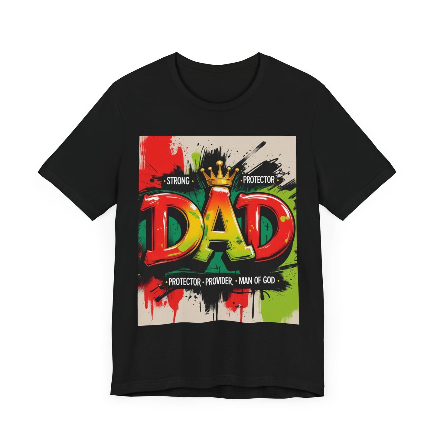 Strong Protector Dad Tee, Father's Day Gift, Dad T-Shirt, Spiritual Dad Shirt, Family Streetwear, Casual Gift for Him