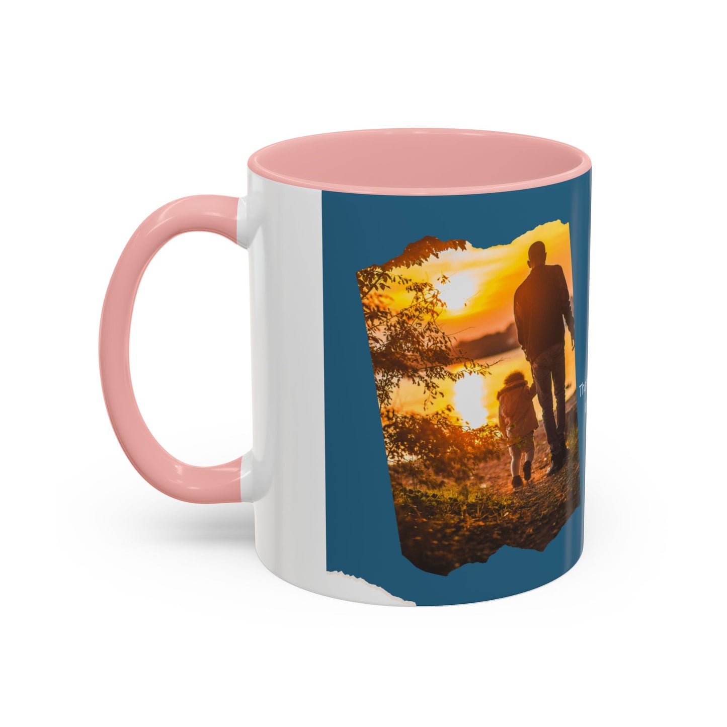 Dad's Love Accent Coffee Mug, Inspirational Dad Mug, Father's Day Gift, Personalized Coffee Cup, Unique Gift for Dad, Family Reminder