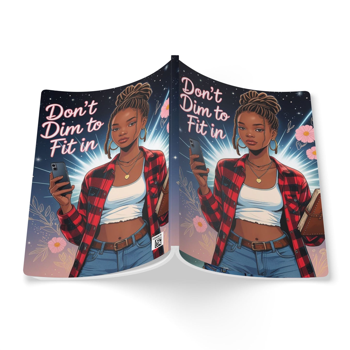 Empowering Softcover Journal, Motivational Notebook, Inspirational Gift, Artistic Journal, Fashionable Stationery for Teen girls