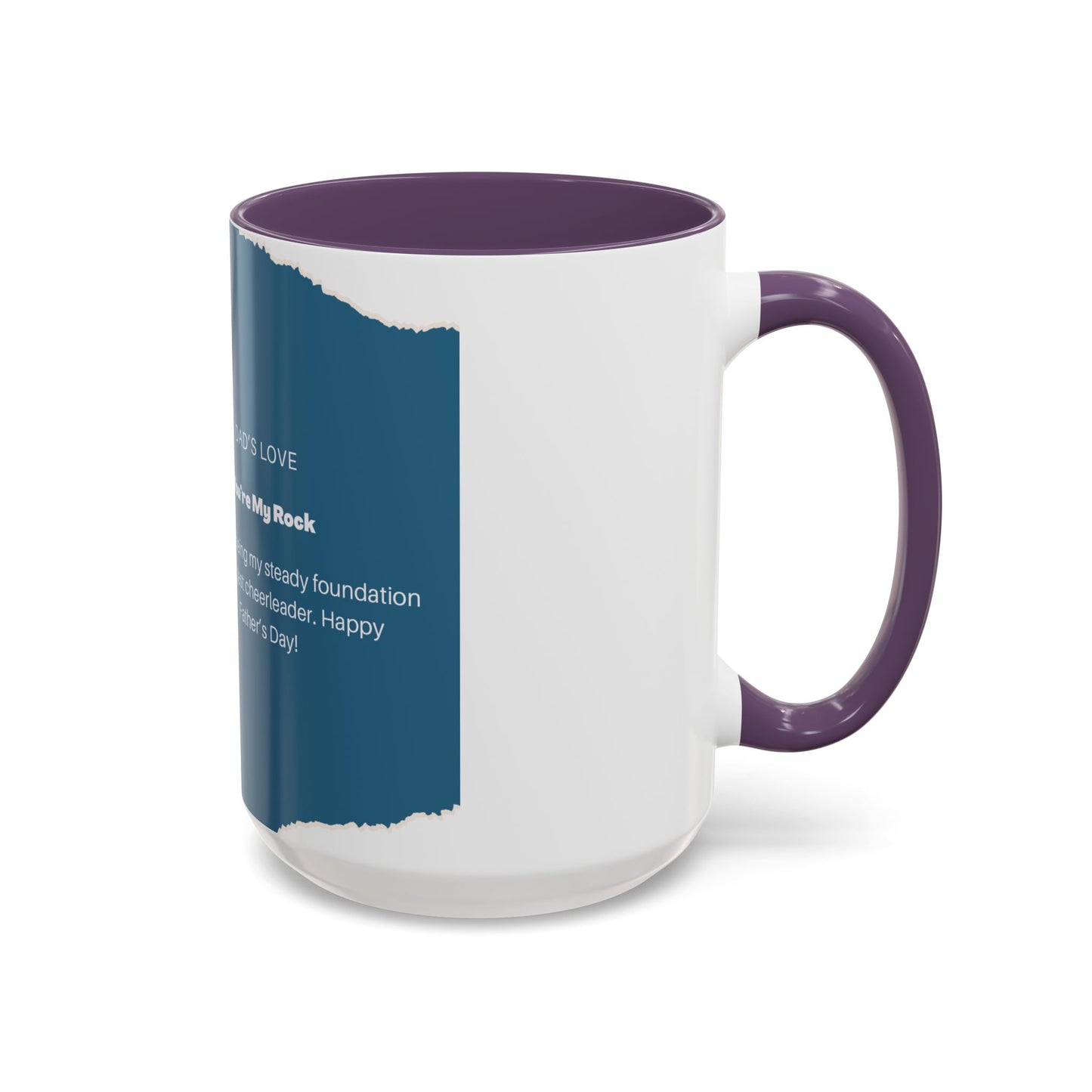 Dad's Love Accent Coffee Mug, Inspirational Dad Mug, Father's Day Gift, Personalized Coffee Cup, Unique Gift for Dad, Family Reminder