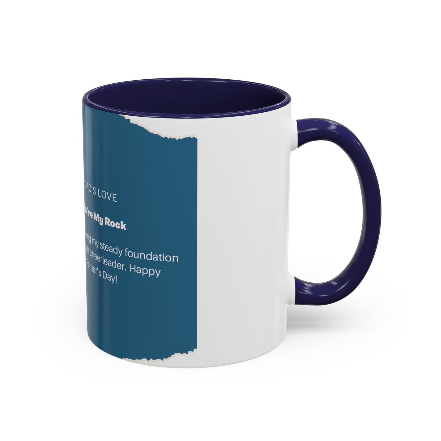 Dad's Love Accent Coffee Mug, Inspirational Dad Mug, Father's Day Gift, Personalized Coffee Cup, Unique Gift for Dad, Family Reminder