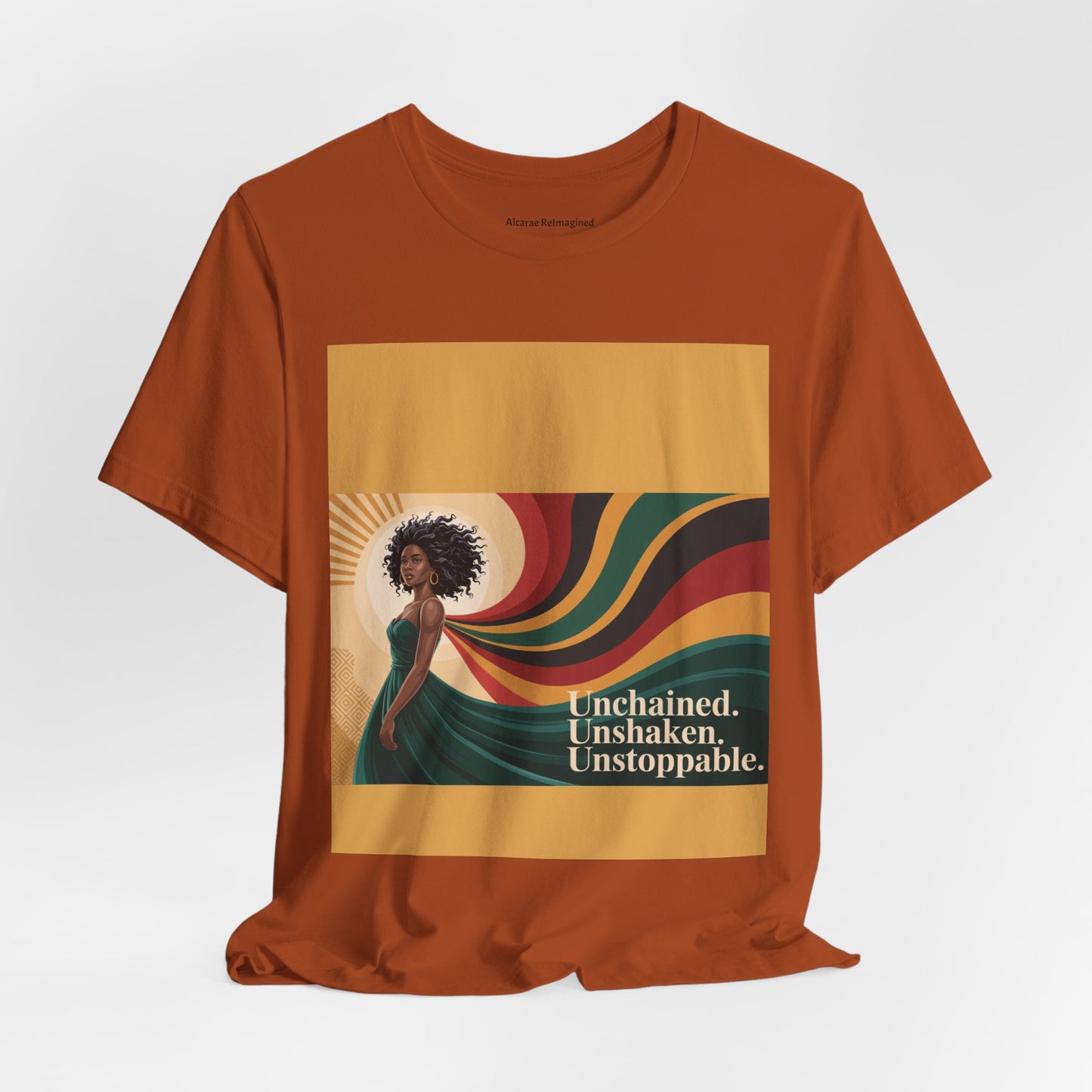 Unisex Inspirational Graphic Tee - Unchained, Unshaken, Unstoppable,