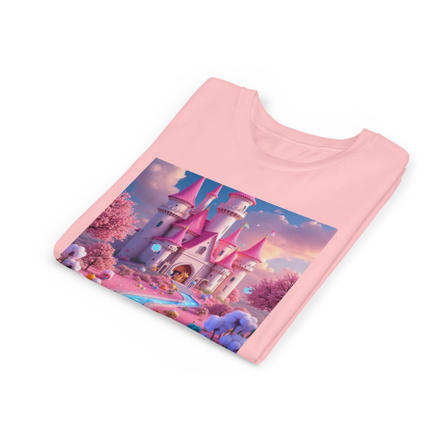 Whimsical Castle Youth Tee, Kids Shirt, Fairy Tale T-Shirt, Magical Kids Apparel, Dreamy Tee, Birthday Gift for Girls