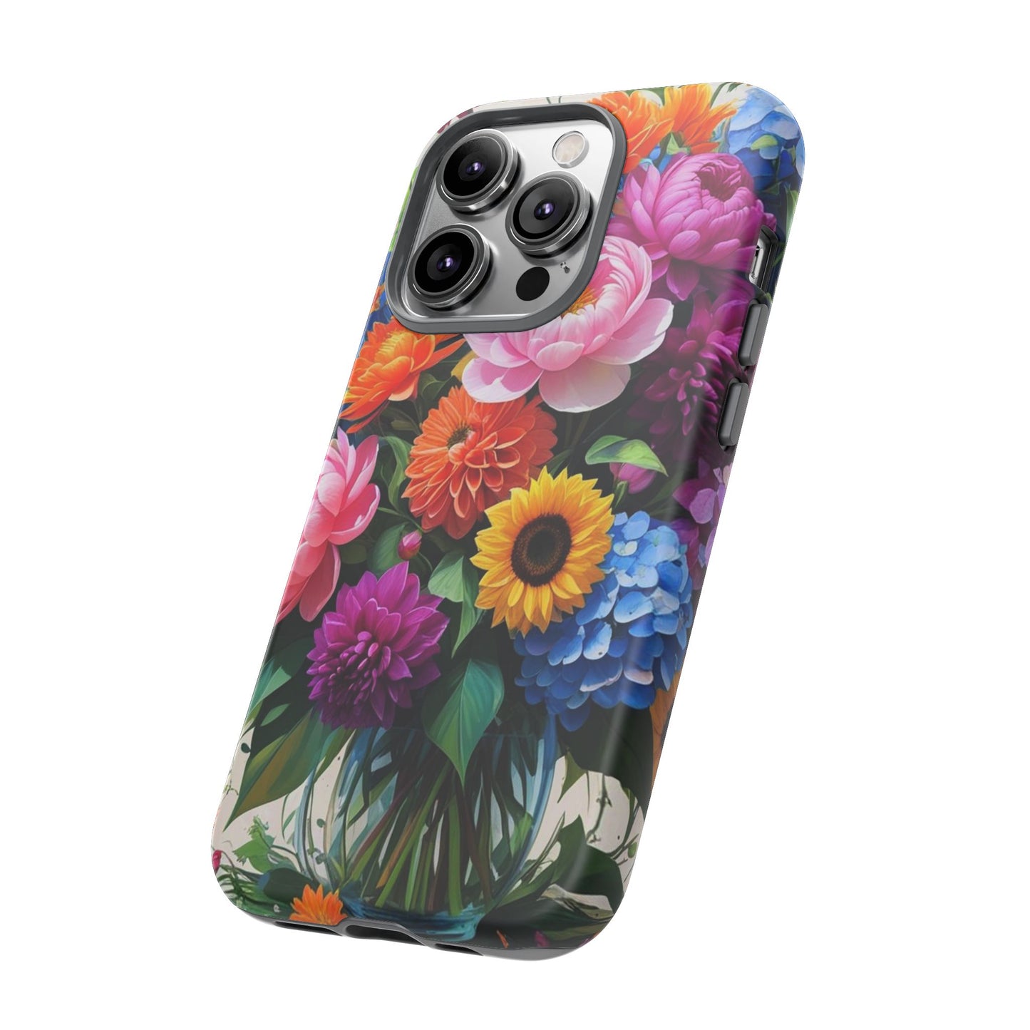 Floral Phone Case - Vibrant Flower Design, Tough Phone Cover, Gift for Her, Floral Accessories, Summer Vibes, Trendy Tech Decor